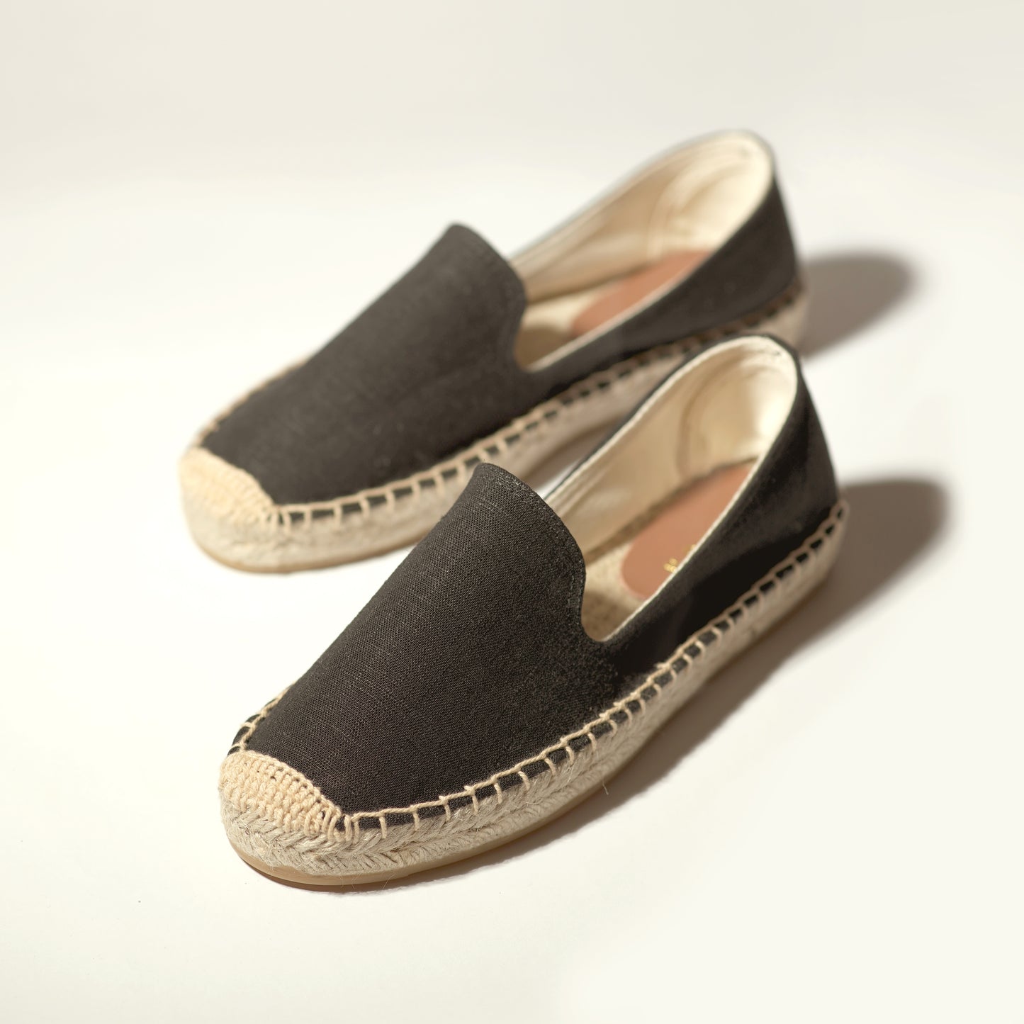 Platform Plain Espadrille - Black