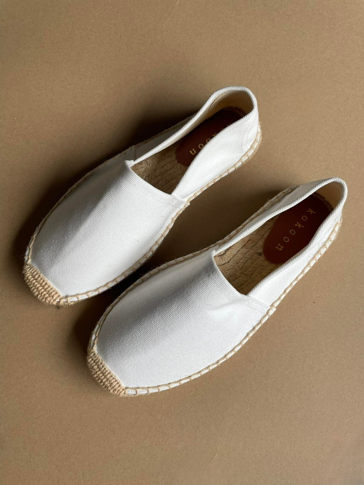 Men's Plain Espadrille - White