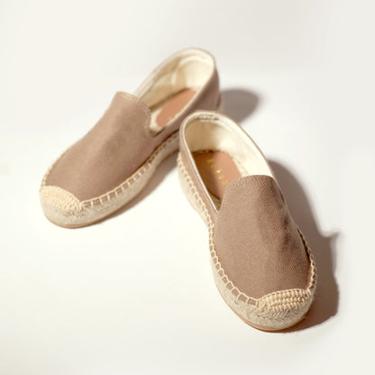 Platform Plain Espadrille - Taupe