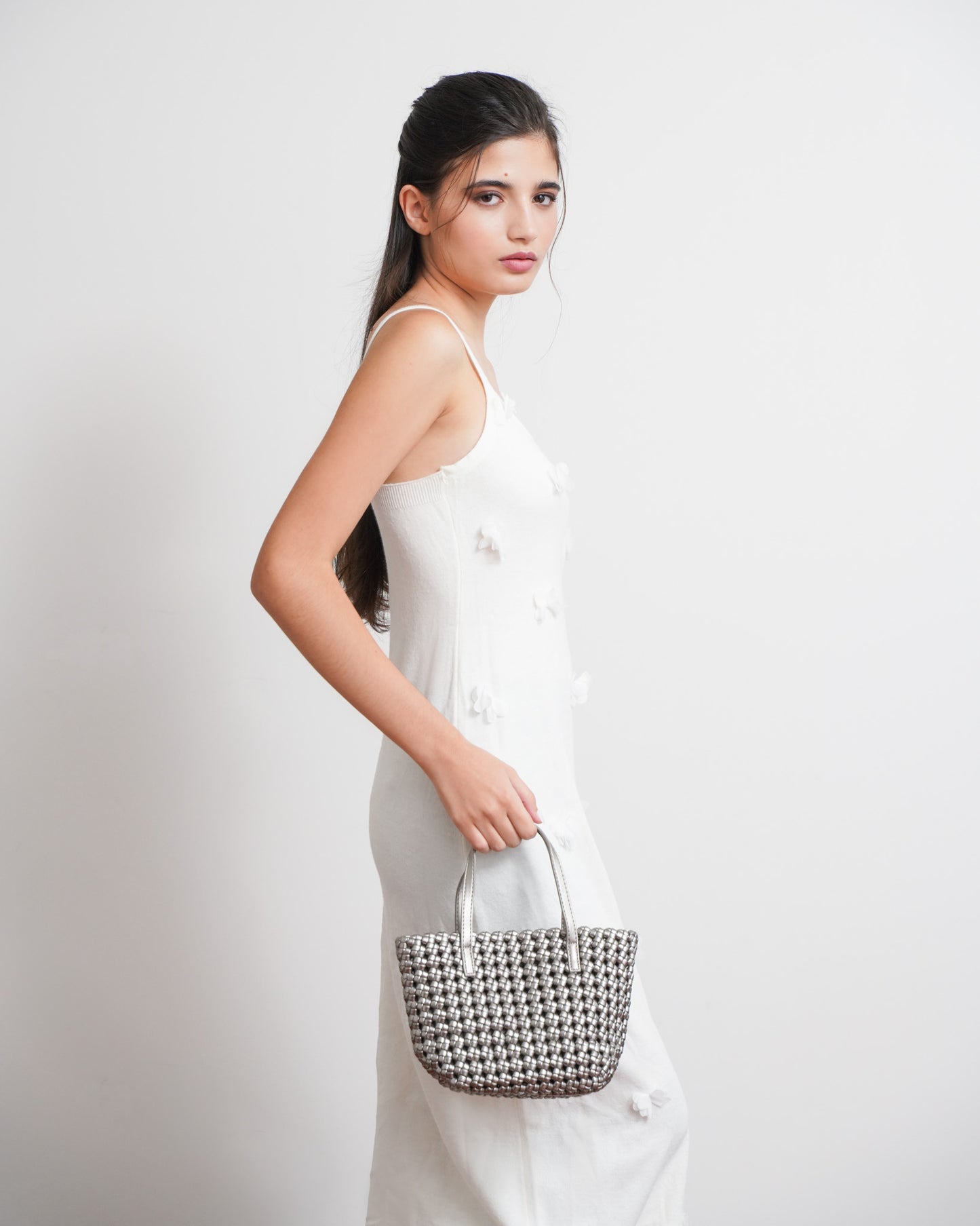 Petite Tote Bag in Chrome