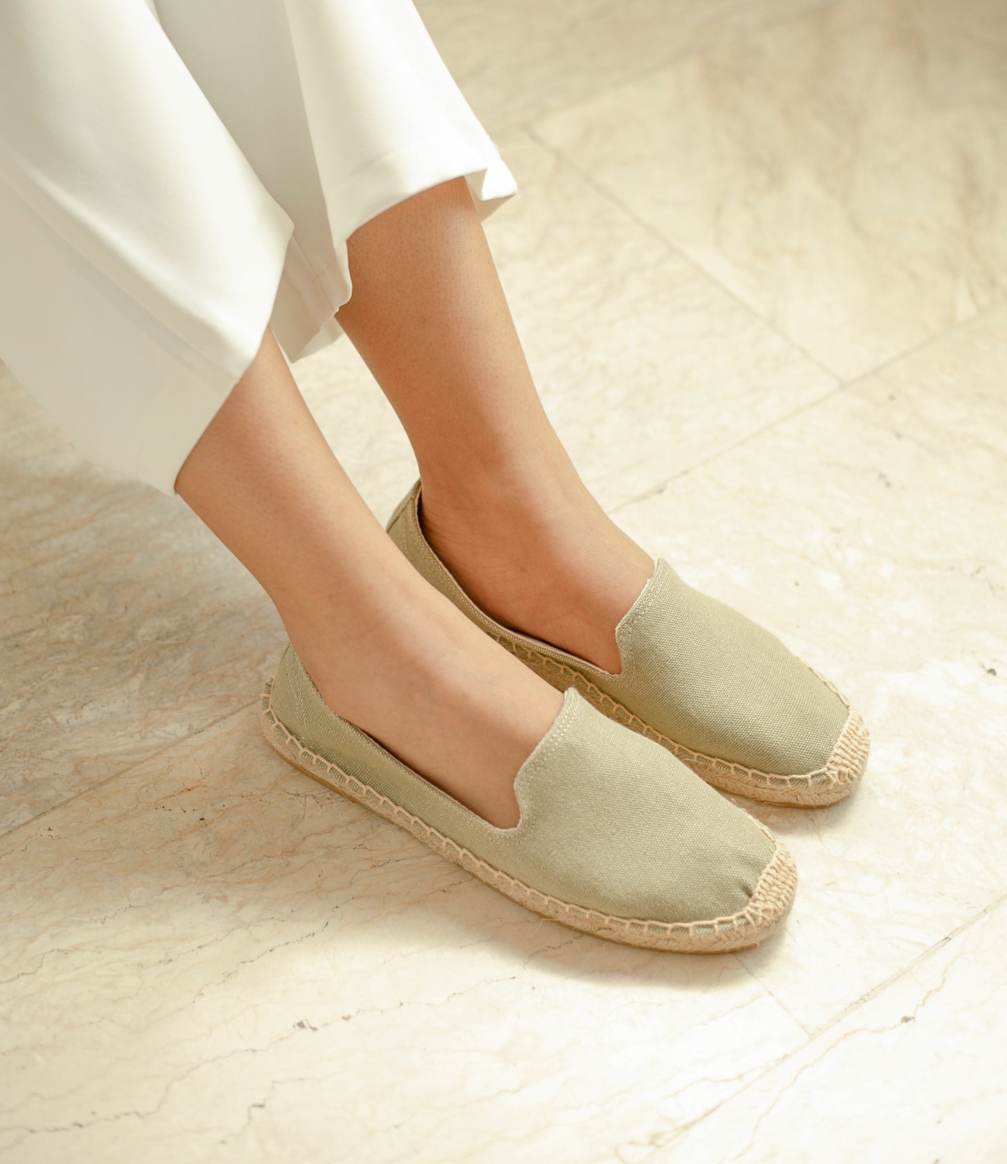 Platform Plain Espadrille - Sage