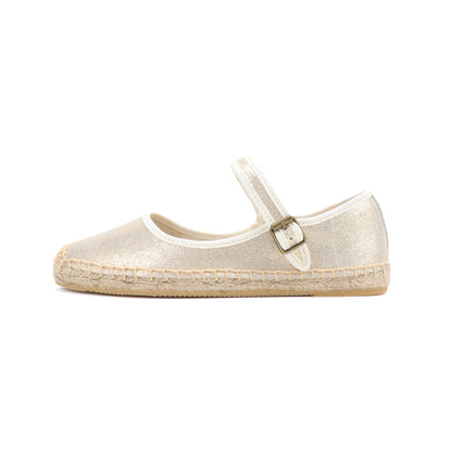 Mary Jane Espadrille - Gold