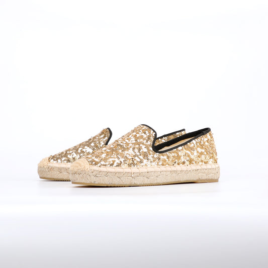 Gold Sequin Espadrille