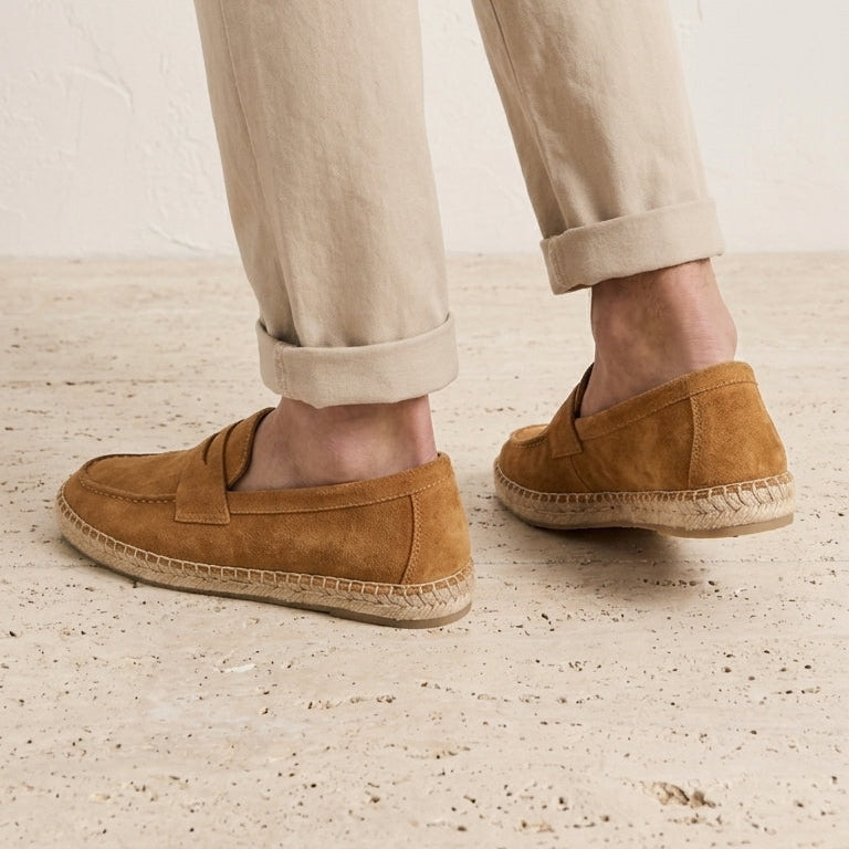 Men’s Loafers Espadrille in Sienna Brown (Preorder)