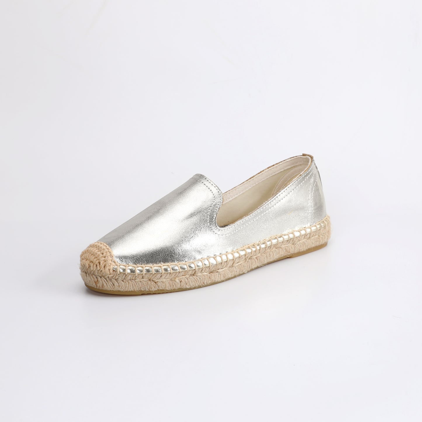 Silver Metallic Espadrille