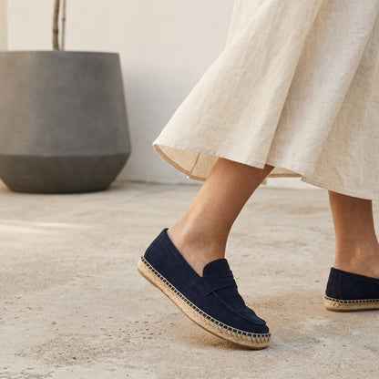 Women's Loafers Espadrille in Deep Navy (Preorder)