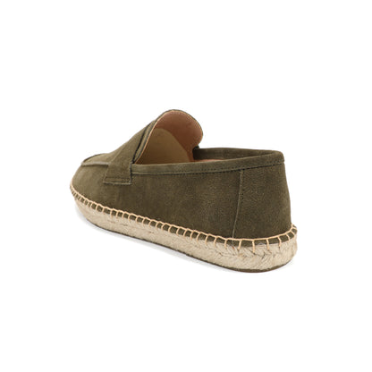 Women's Suede Loafers Espadrille in Forest (Preorder)