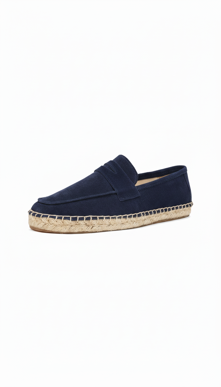 Men’s Loafers Espadrille in Navy Blue (Preorder)