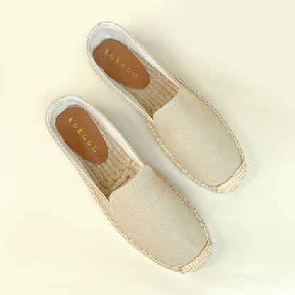 Platform Plain Espadrille - Beige