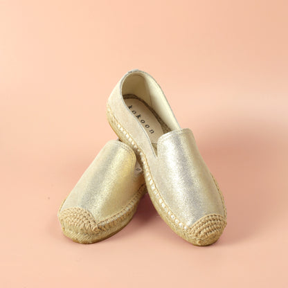 Gold Suede Espadrille